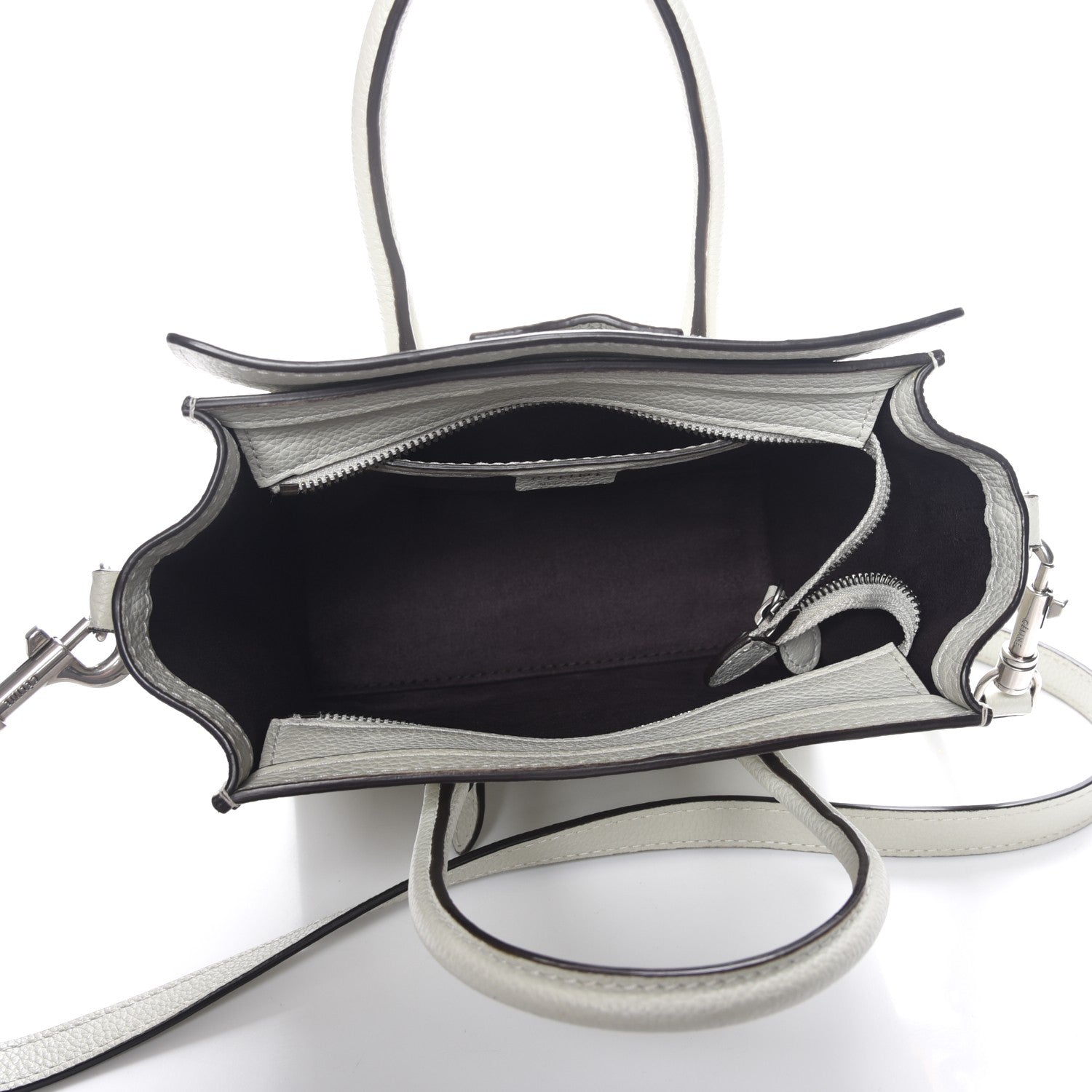 Celine Drummed Calfskin Nano Luggage Lune 5 of 7