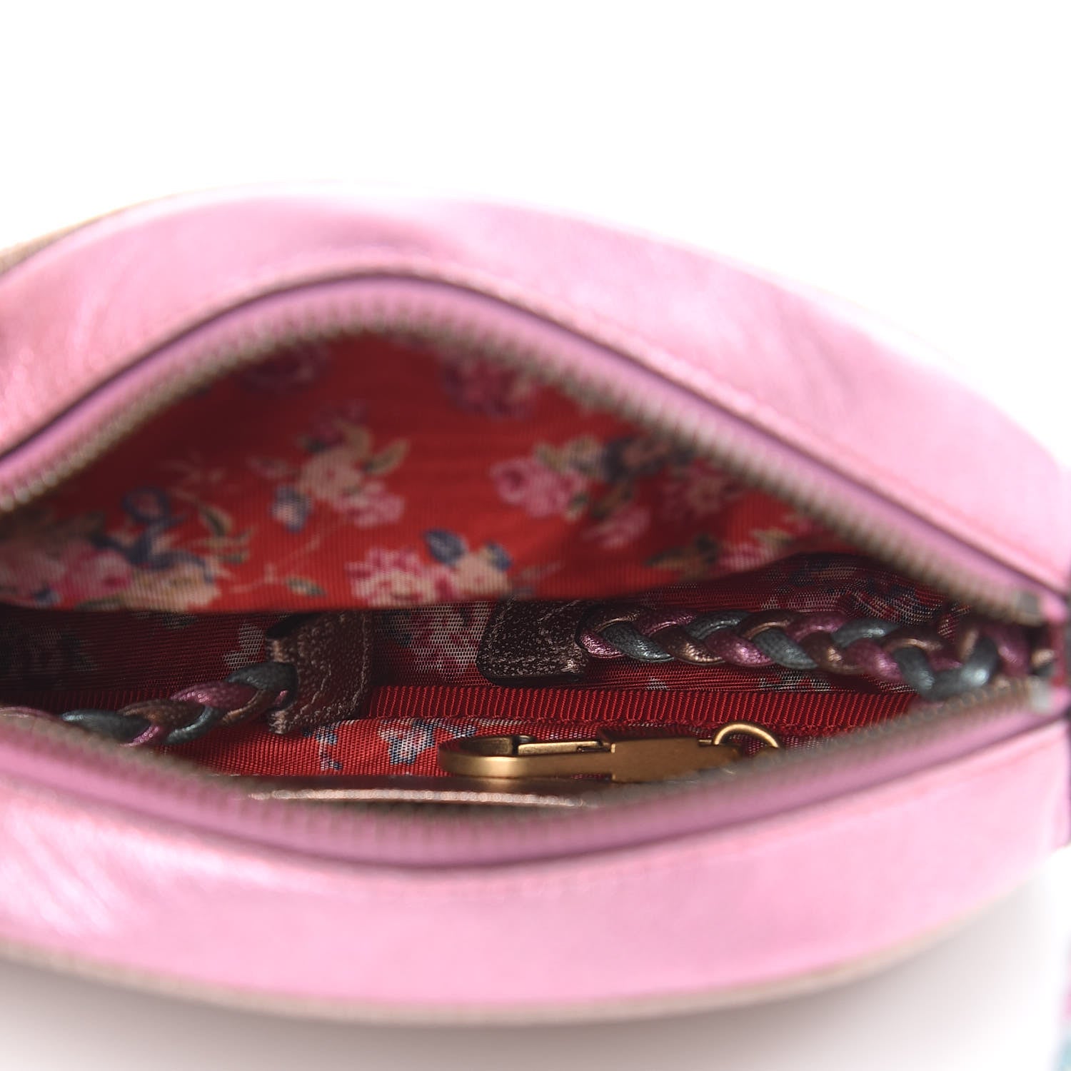 Gucci Laminated Nappa Trapuntata Mini Zumi Dome Shoulder Bag Rosa Lago Rame 5 of 9
