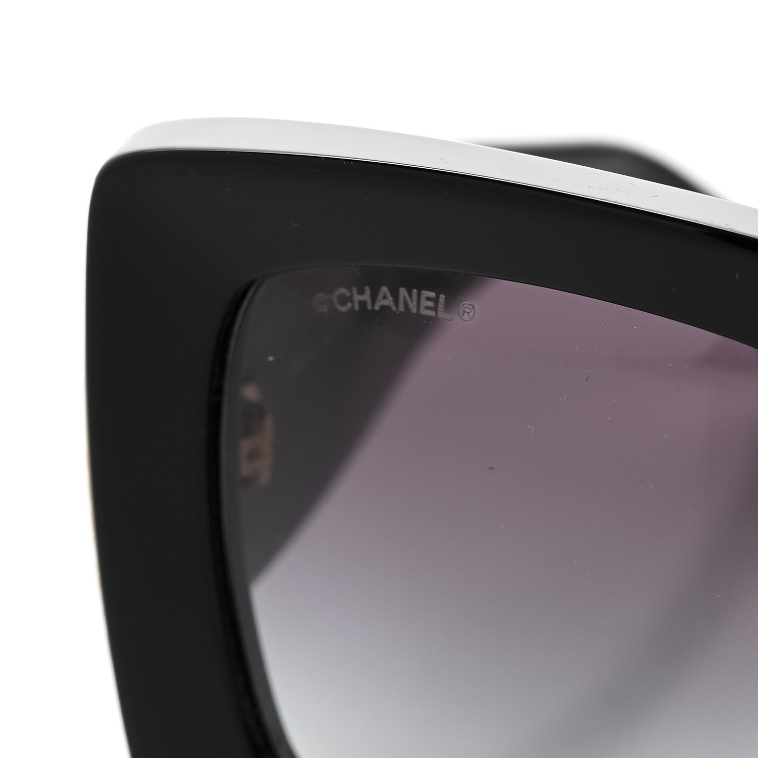 Chanel Acetate Rectangle Sunglasses 5435 Black 7 of 8
