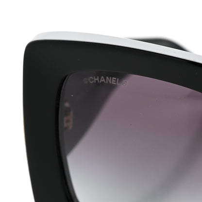 Chanel Acetate Rectangle Sunglasses 5435 Black 7 of 8