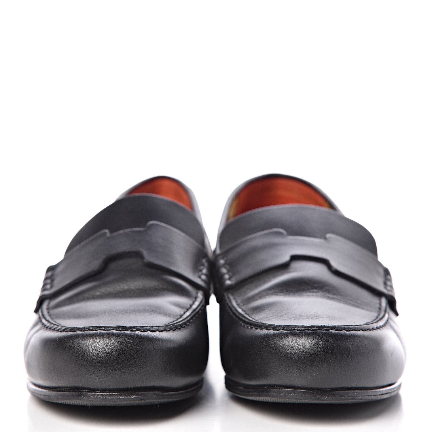 Hermes Calfskin Womens Kennedy Loafers 37 Black 2 of 11