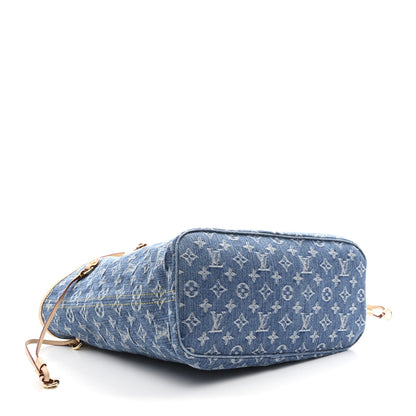 Louis Vuitton Monogram Denim Neo Neverfull MM Blue 5 of 10
