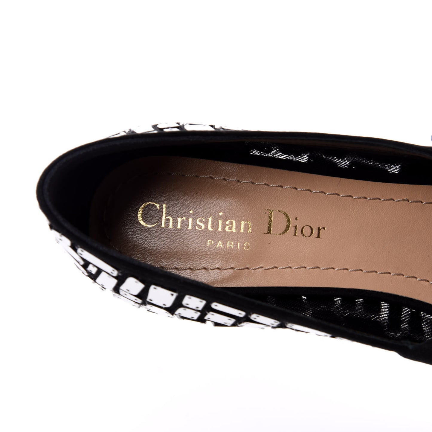 Mesh Embroidered Mirror Baby-D Ballet Pumps 38.5 Black