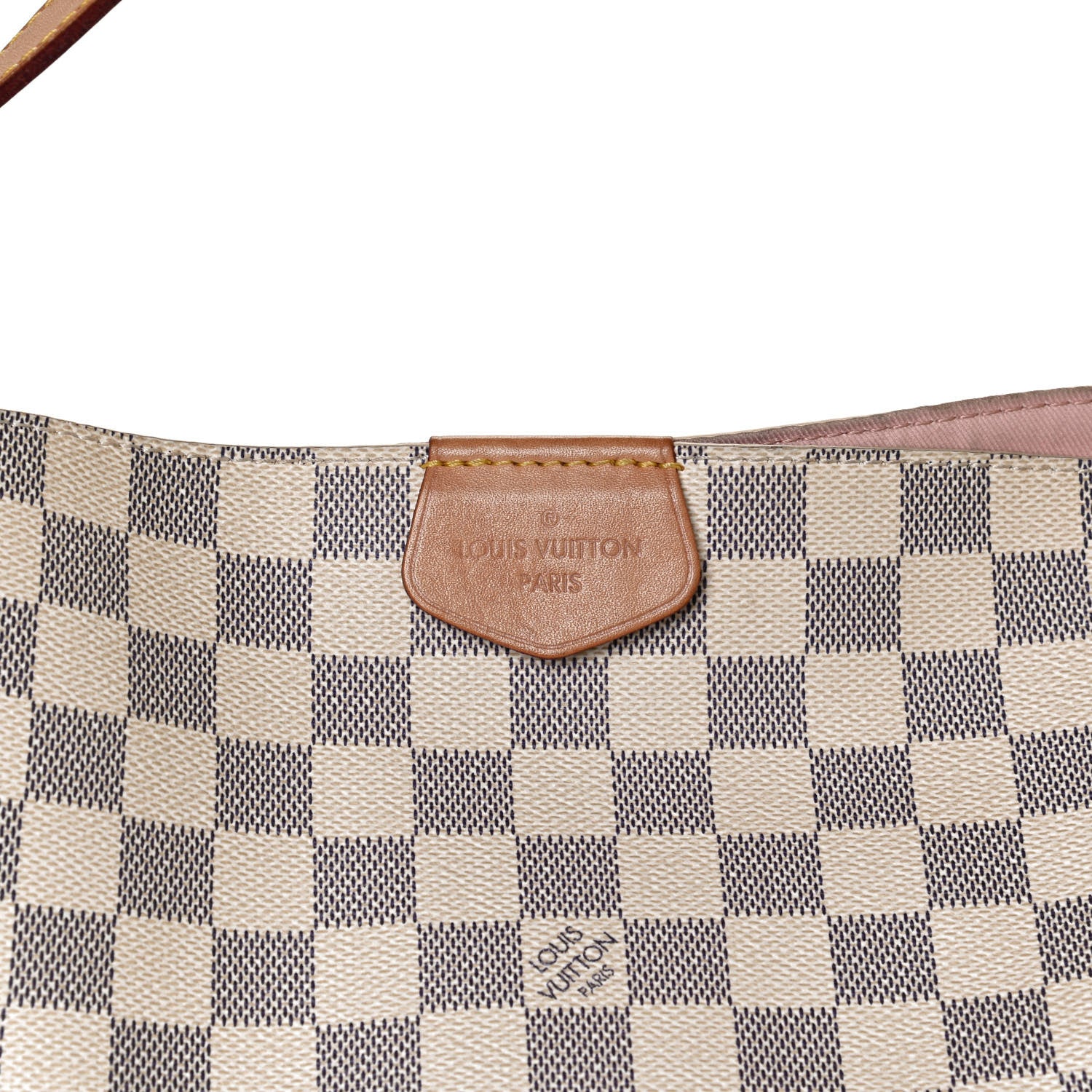 Louis Vuitton Damier Azur Graceful MM Rose Ballerine 8 of 12