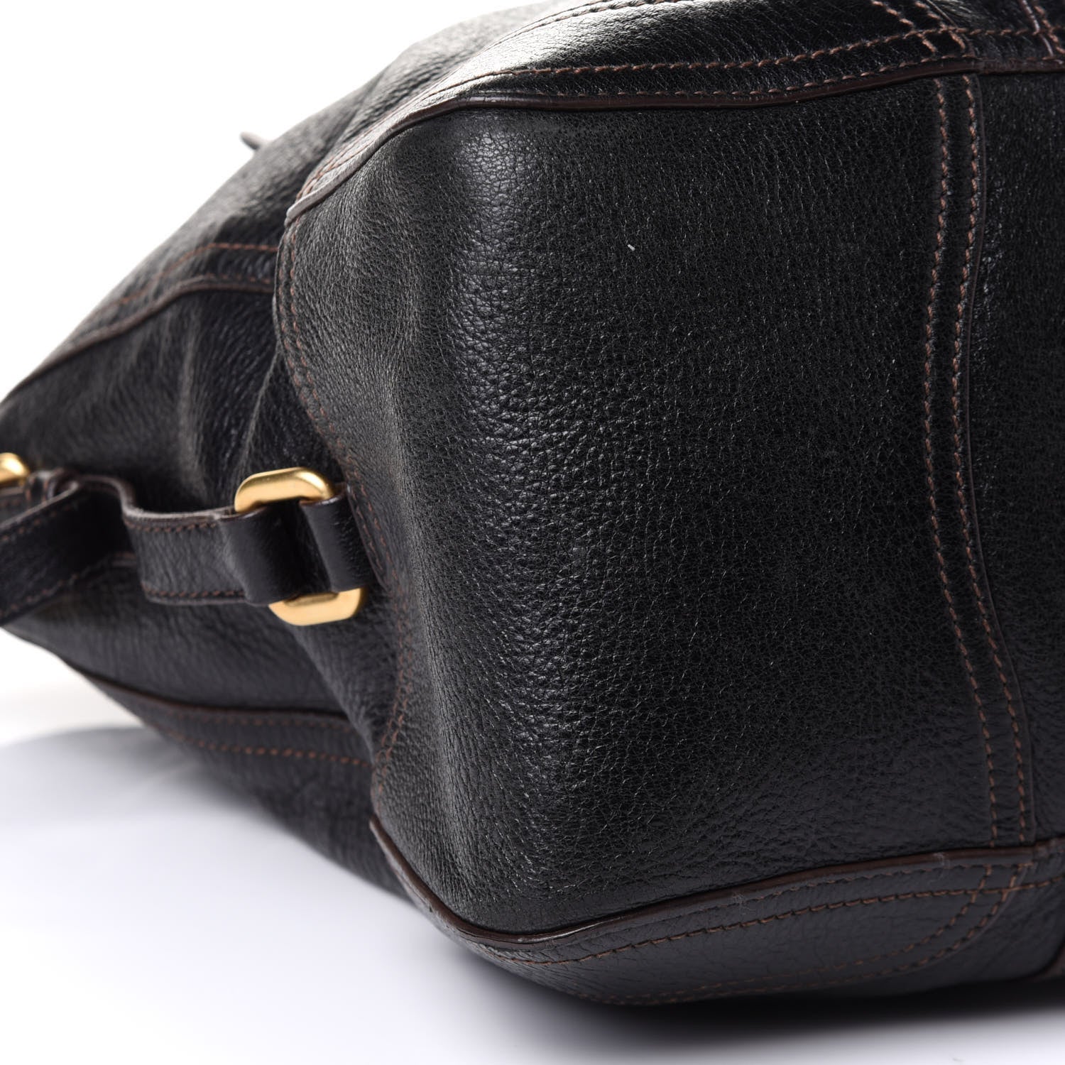 Prada Cervo Antik Shoulder Bag Black 9 of 24