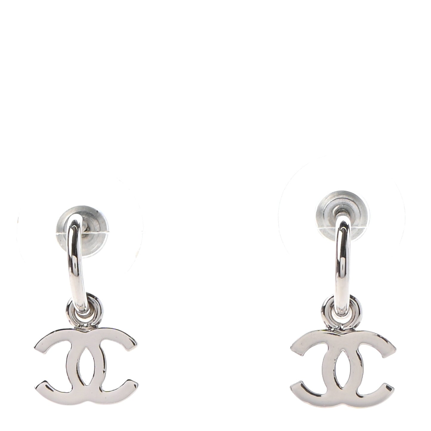 CC Drop Earrings Silver