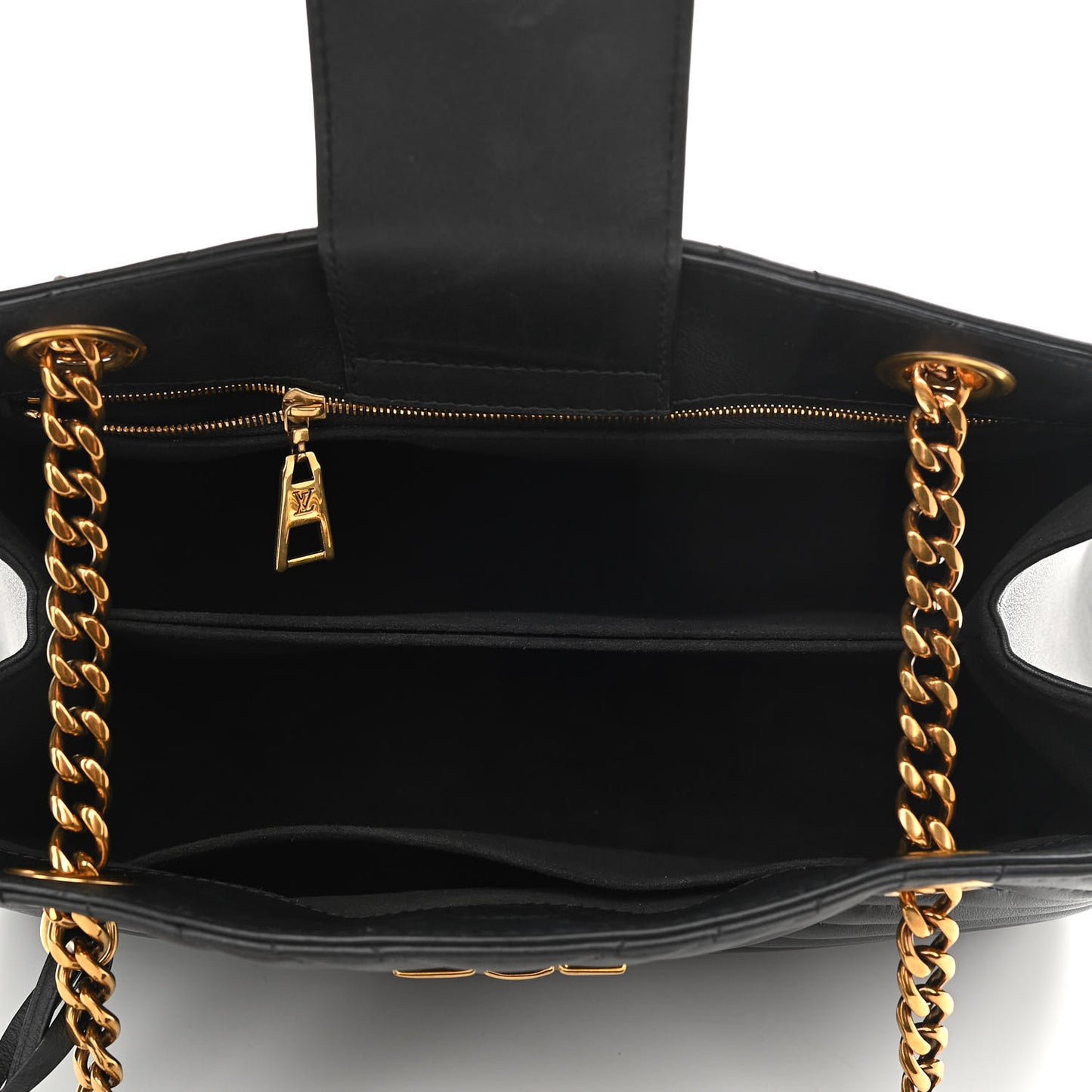Calfskin New Wave Chain Tote Black