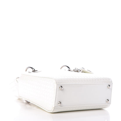 Christian Dior Patent Micro-Cannage Mini Lady Dior White 4 of 12