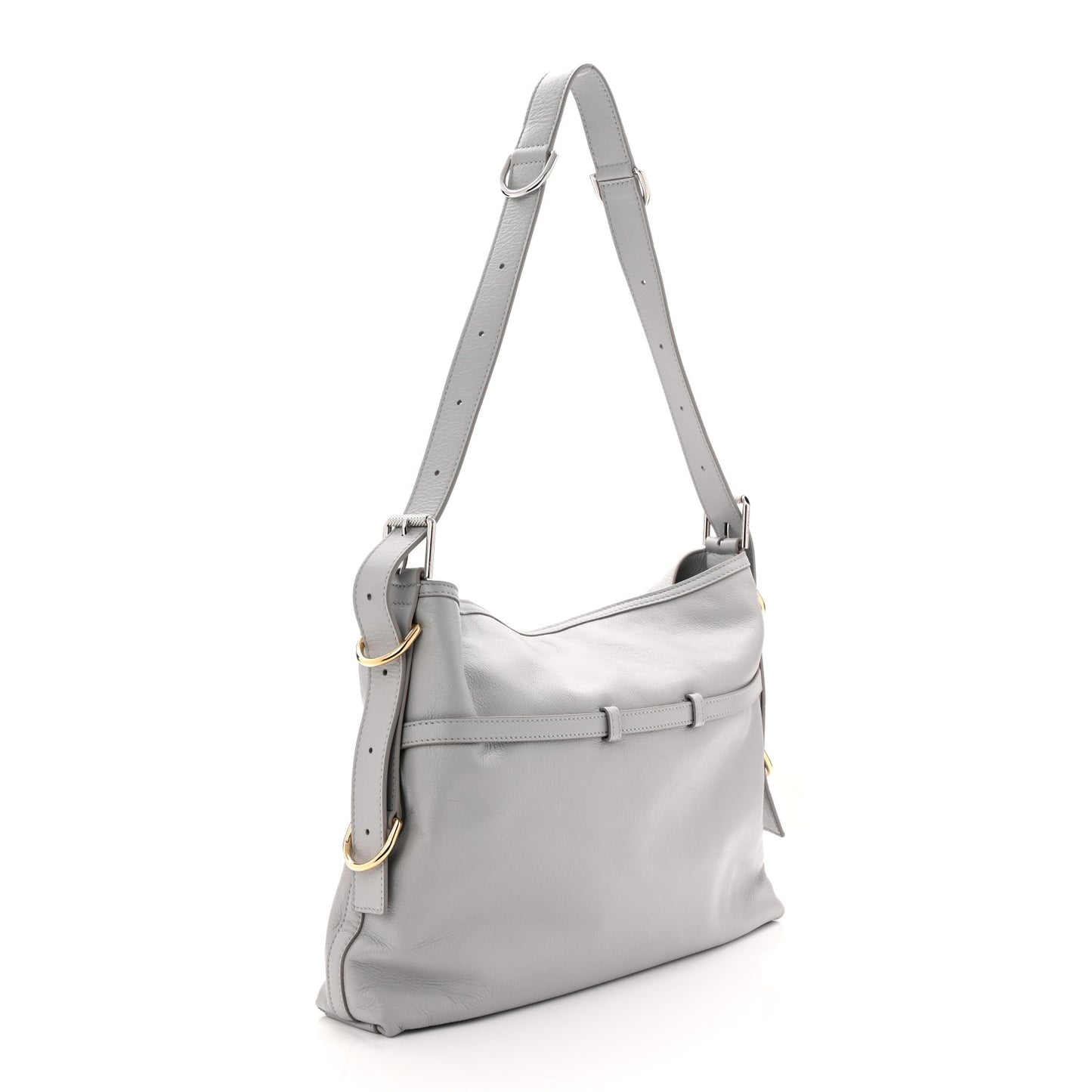 Calfskin Medium Voyou Bag Light Grey