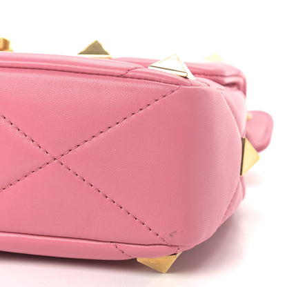Valentino Garavani Nappa Medium Roman Stud Shoulder Bag Flamingo Pink 7 of 8