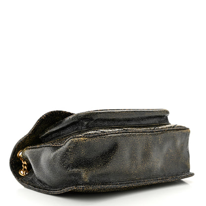 Saint Laurent Crinkled Calfskin Matelasse Monogram Medium Niki Chain Satchel Black Ocra 4 of 10