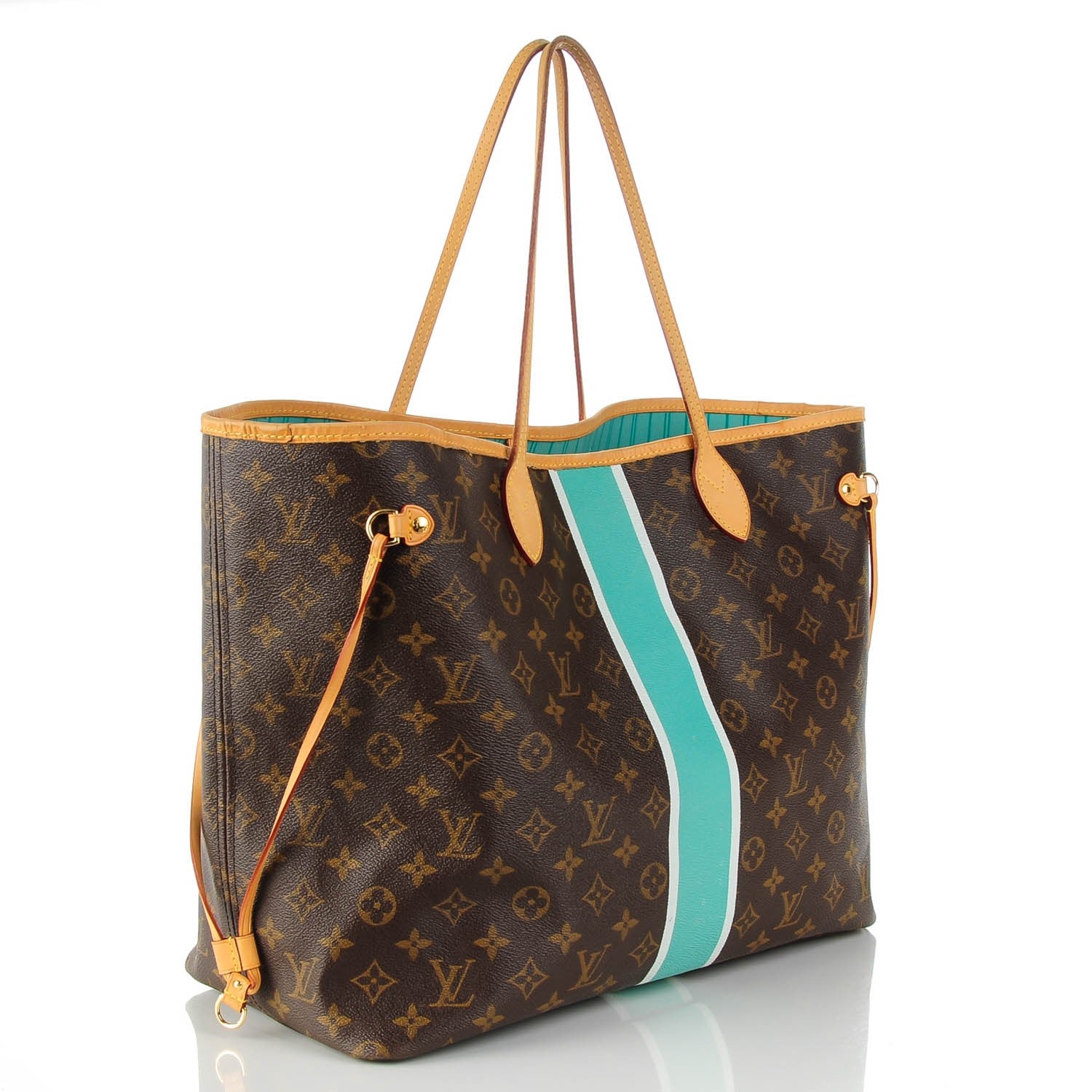 Louis Vuitton Monogram My LV Heritage Neverfull GM Turquoise White 3 of 7