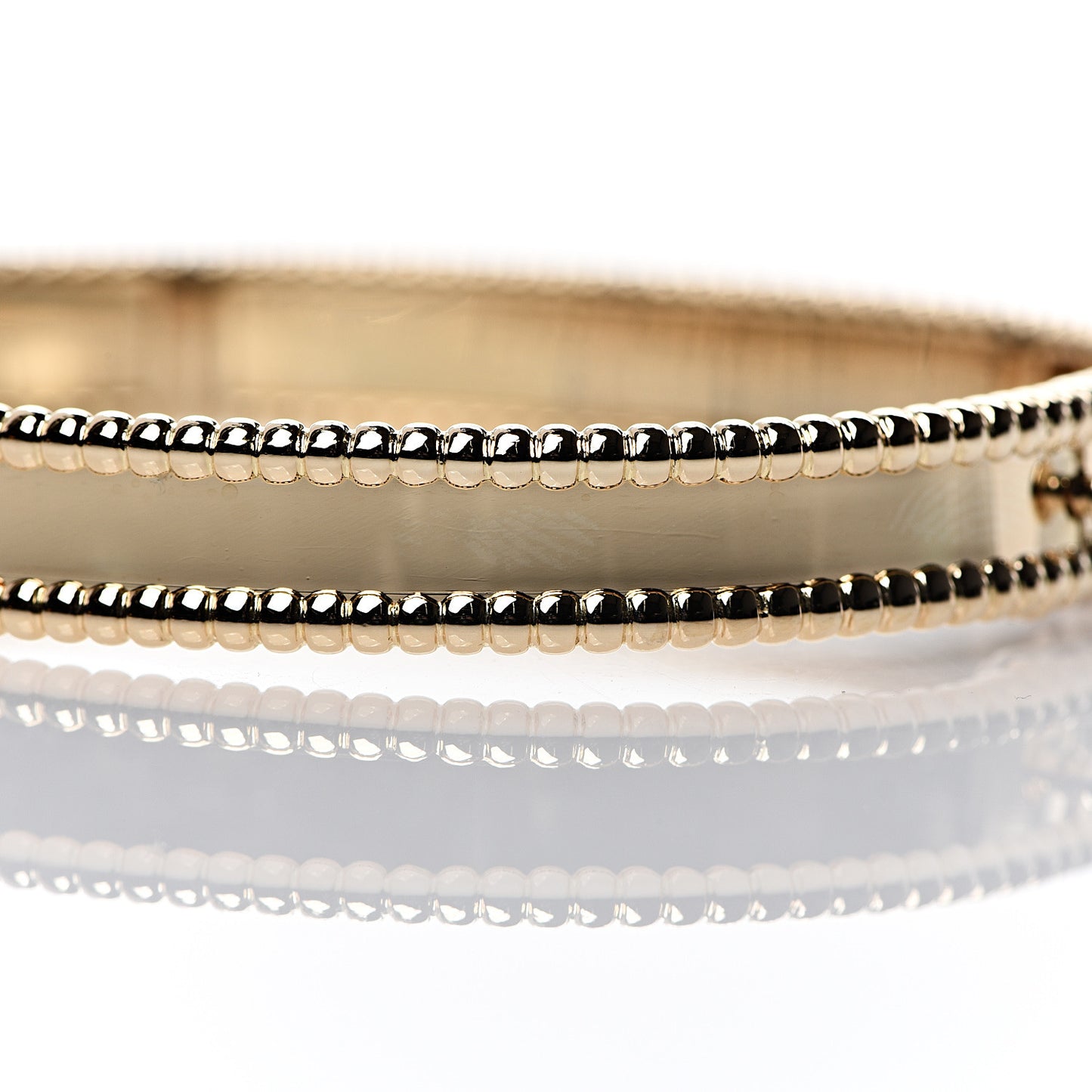 18K Yellow Gold Perlee Signature Bangle Bracelet M