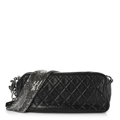 Chanel Lambskin Quilted Chain Mail Camera Case Black 2 of 7