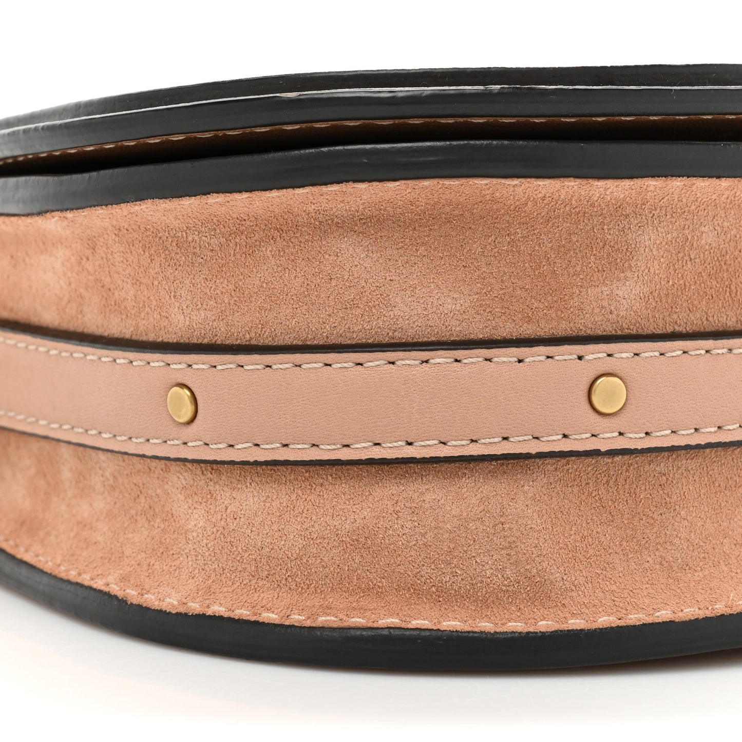 Calfskin Suede Small Nile Bracelet Bag Biscotti Beige