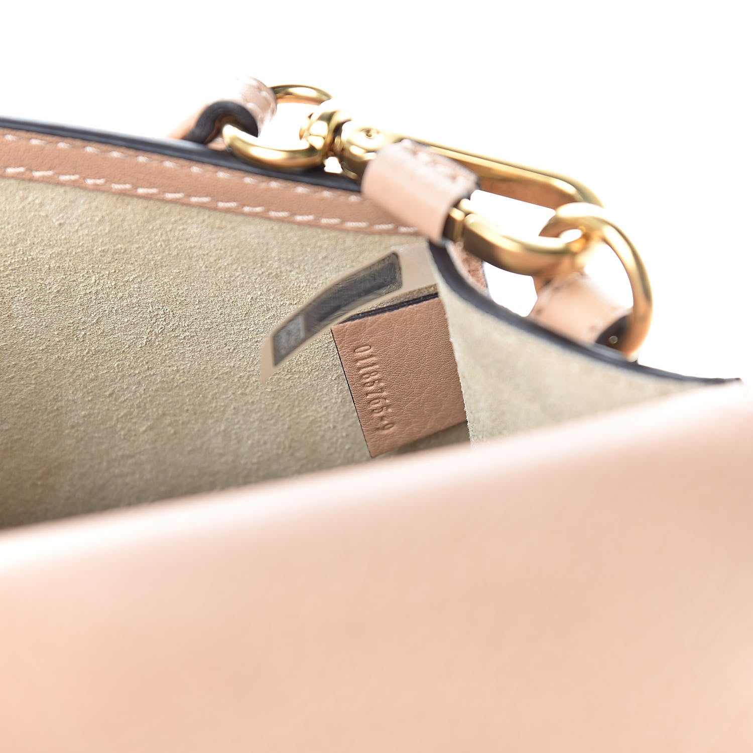Chloe Calfskin Suede Medium Nile Bracelet Bag Biscotti Beige 7 of 12