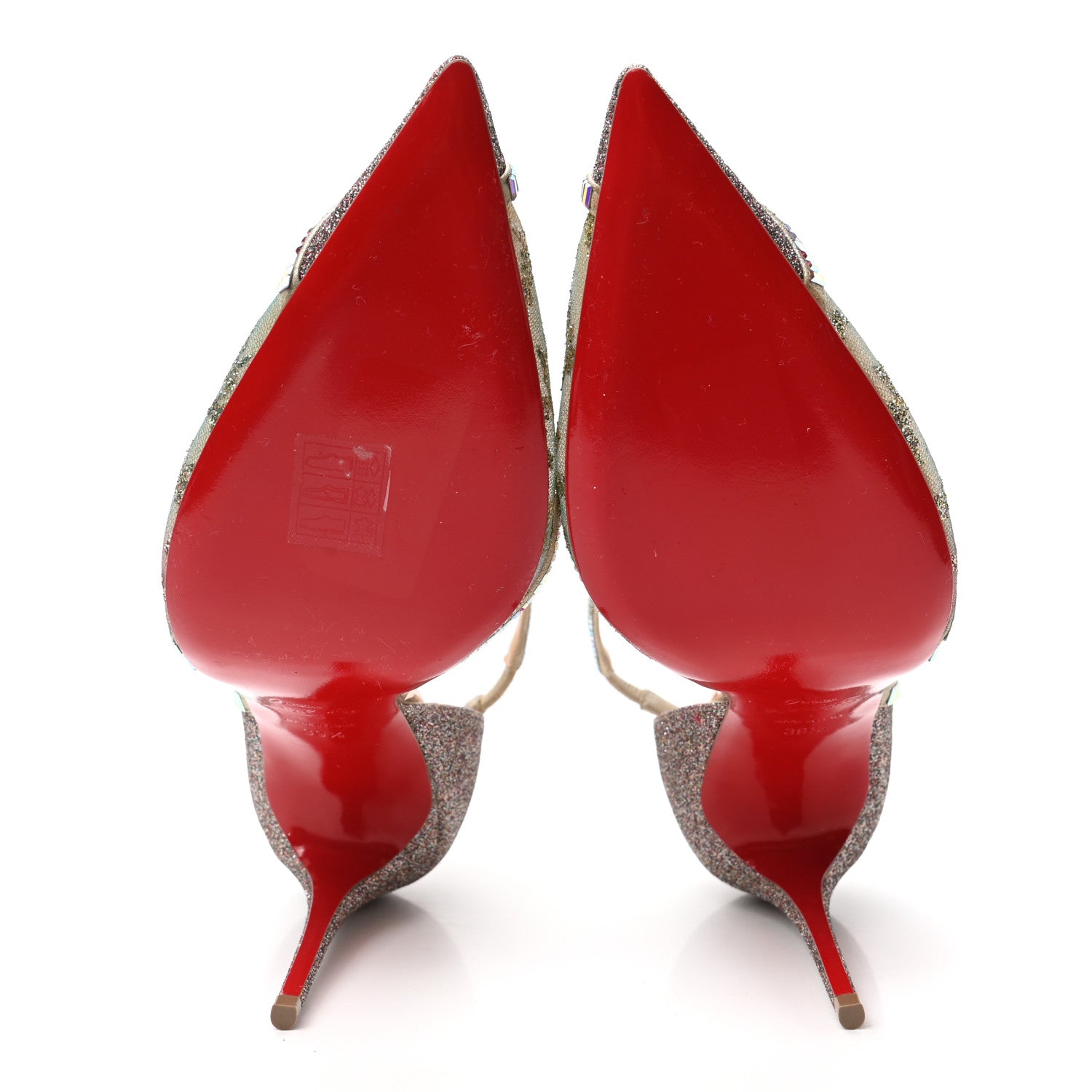 Christian Louboutin Mini Glitter Rete Tulle Chiara Diams 100 Pump 39.5 Version Multicolor 5 of 8