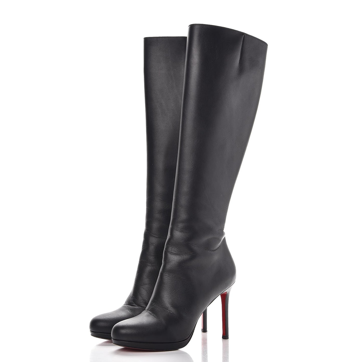Calfskin Botalili 100 Tall Boots 37 Black
