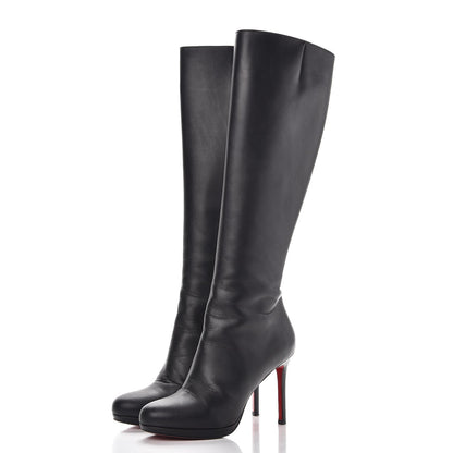 Christian Louboutin Calfskin Botalili 100 Tall Boots 37 Black 3 of 14