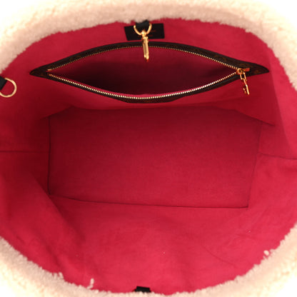 Louis Vuitton Calfskin Monogram Teddy Neverfull MM Black 5 of 10