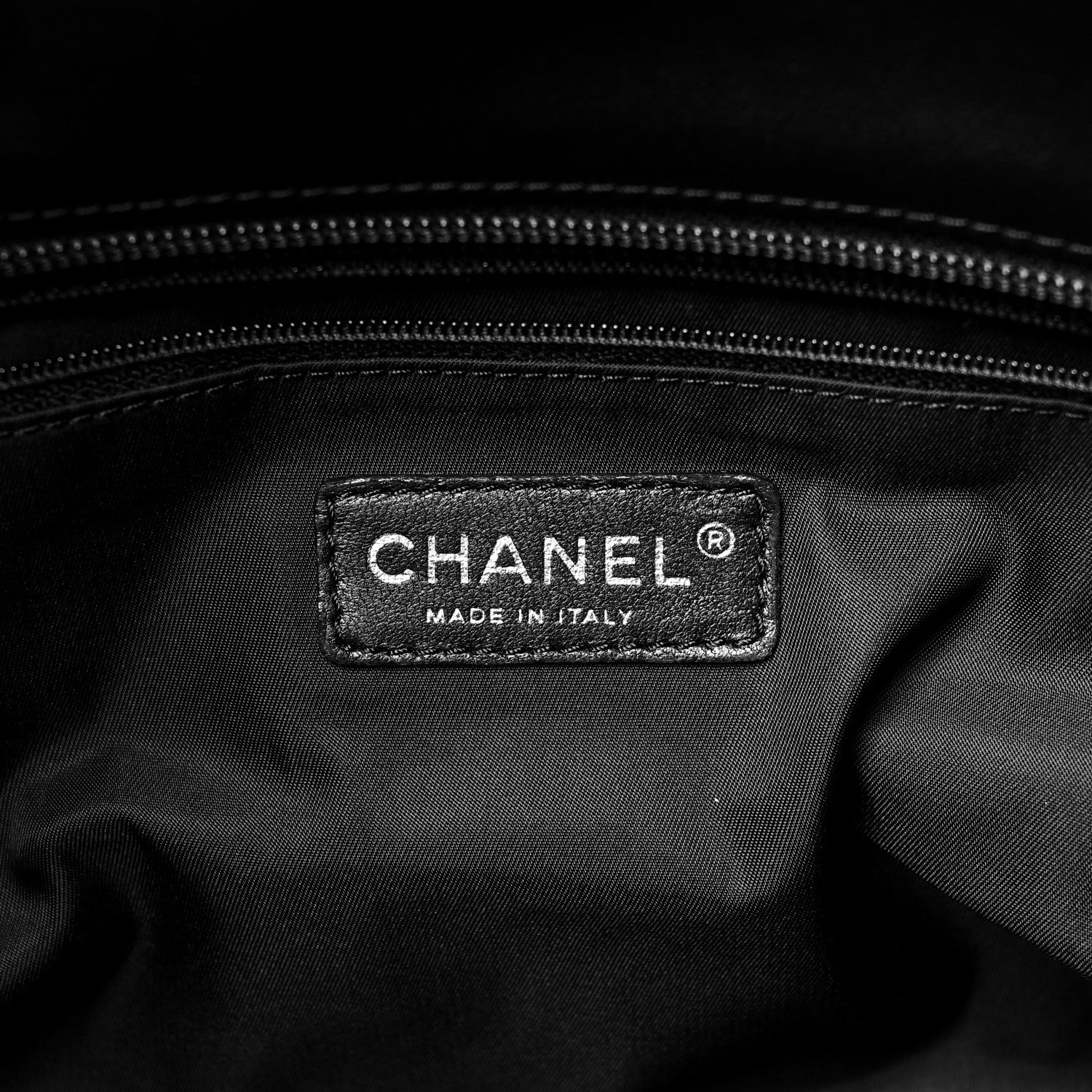 Chanel Coated Canvas Quilted Large Paris Biarritz Tote Black 6 of 10