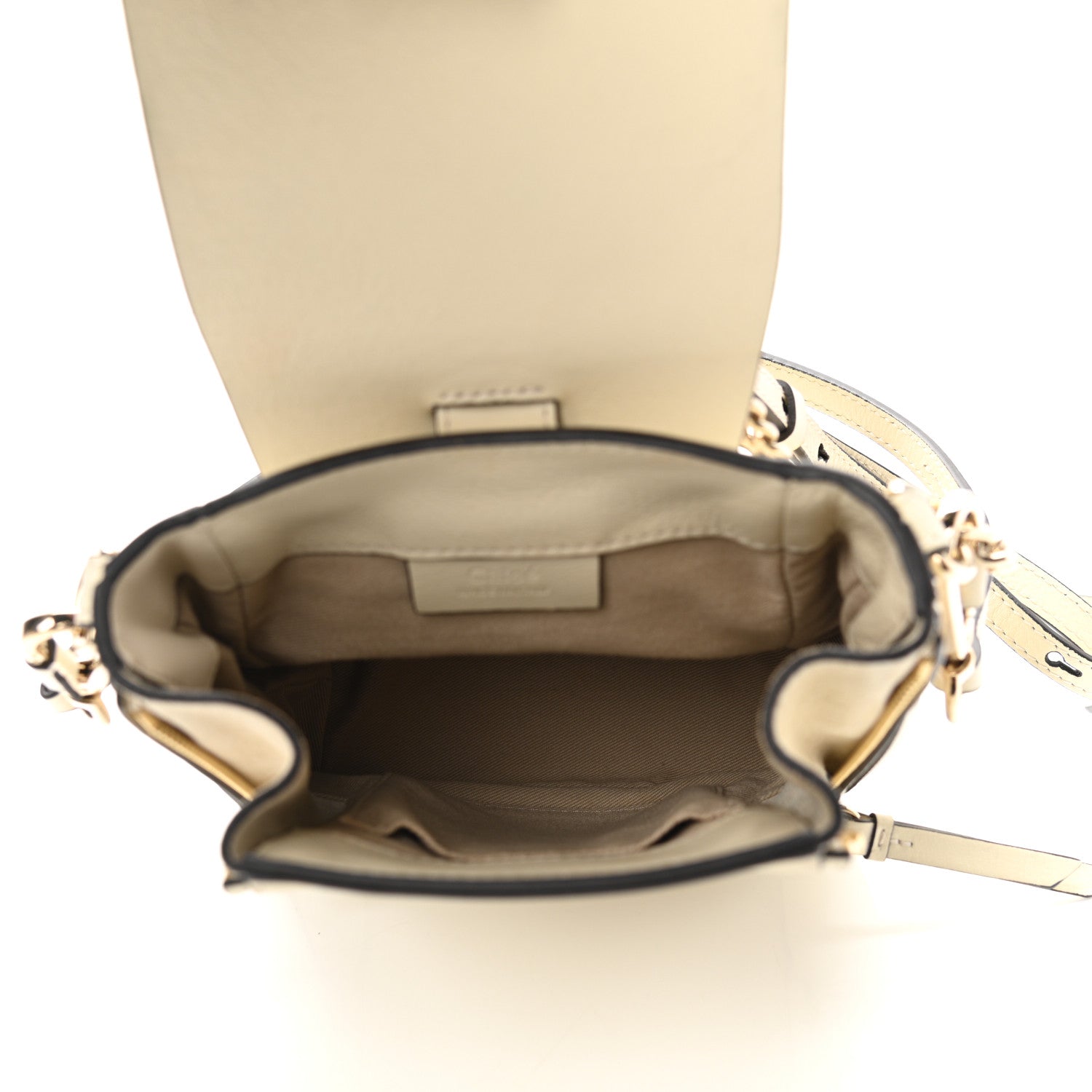 Chloe Suede Calfskin Mini Faye Backpack Off White 5 of 10