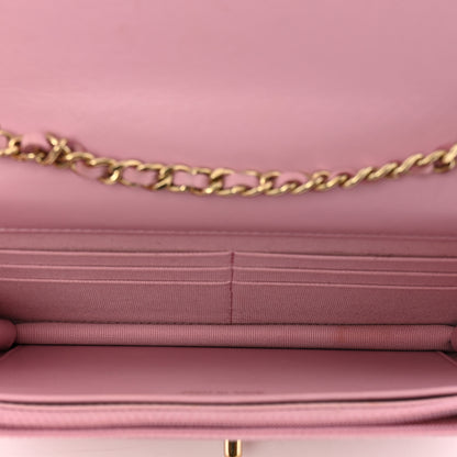 Chanel Lambskin Quilted Trendy CC Wallet On Chain WOC Pink 5 of 13