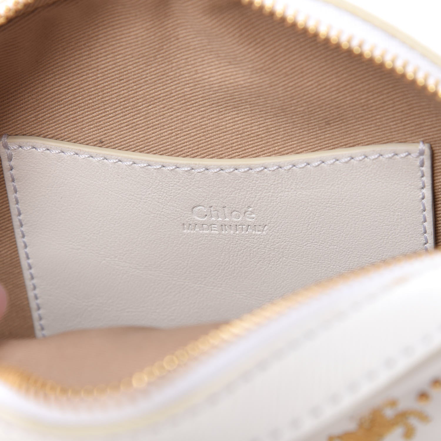 Chloe Smooth Calfskin Little Horses Embroidered Signature Belt Bag Brilliant White 8 of 9