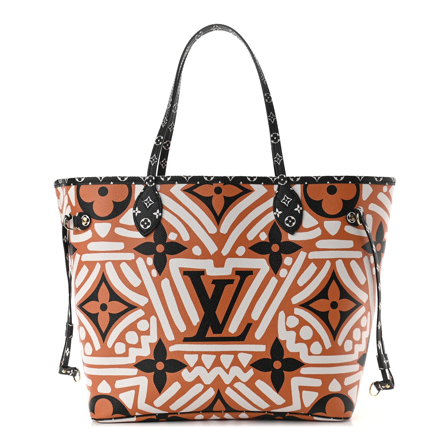 Louis Vuitton Monogram Giant Crafty Neverfull MM Creme Caramel 3 of 10