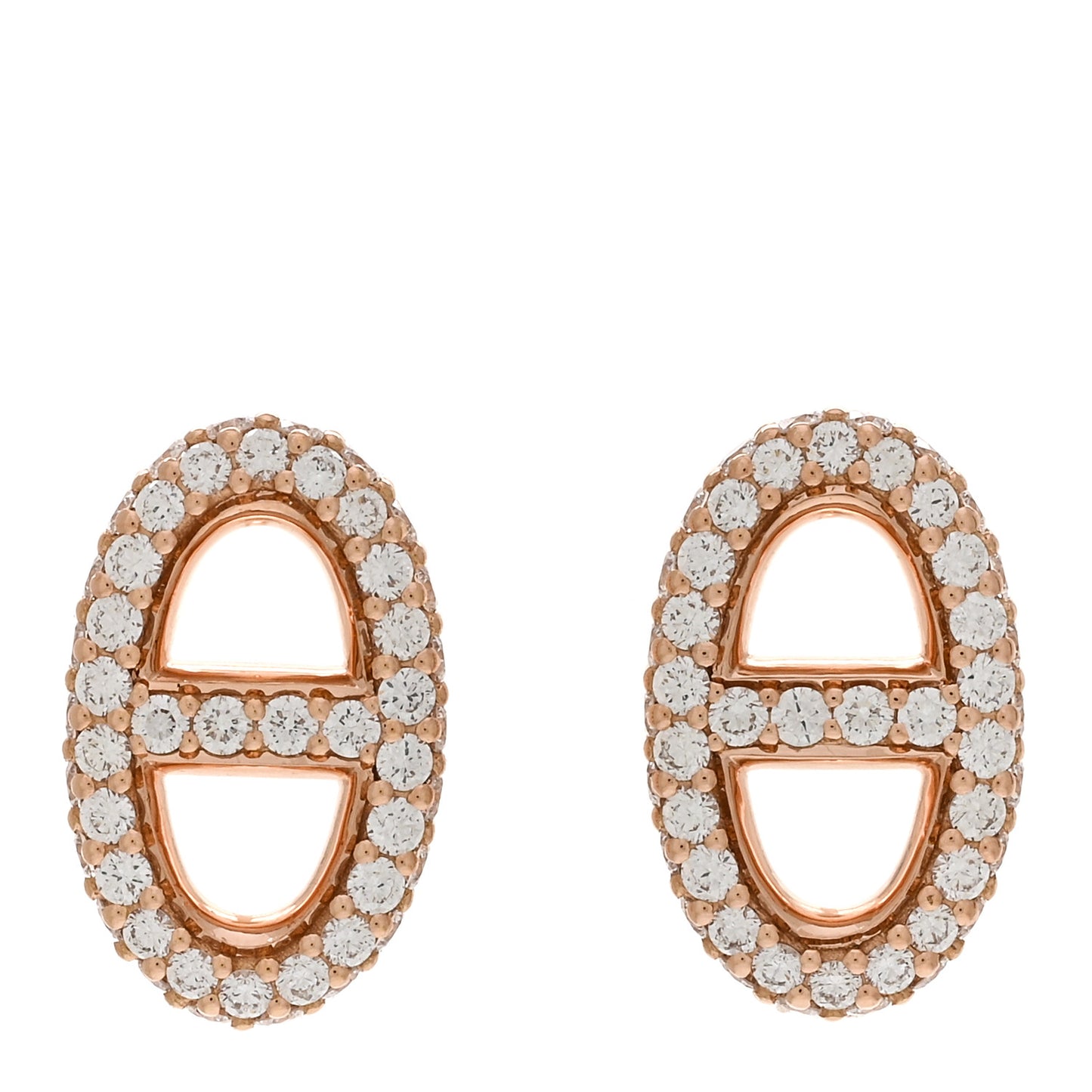 18K Rose Gold Diamond New Farandole Earrings