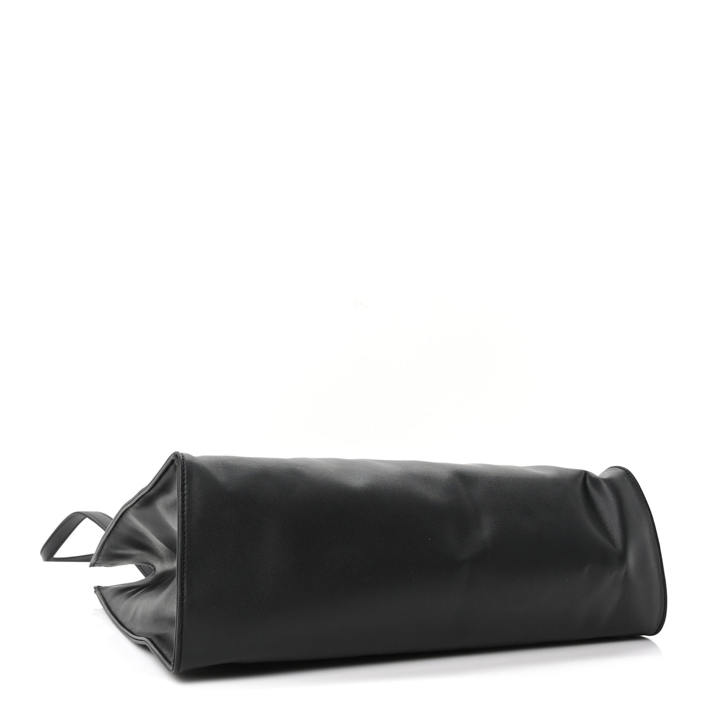 Vegan Leather Medium Shopping Bag Black