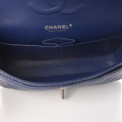 Chanel Lambskin Perforated Medium Double Flap Blue 5 of 11