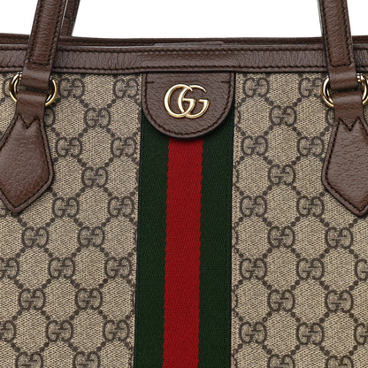 Gucci GG Supreme Monogram Medium Ophidia Shopping Tote Brown 10 of 14