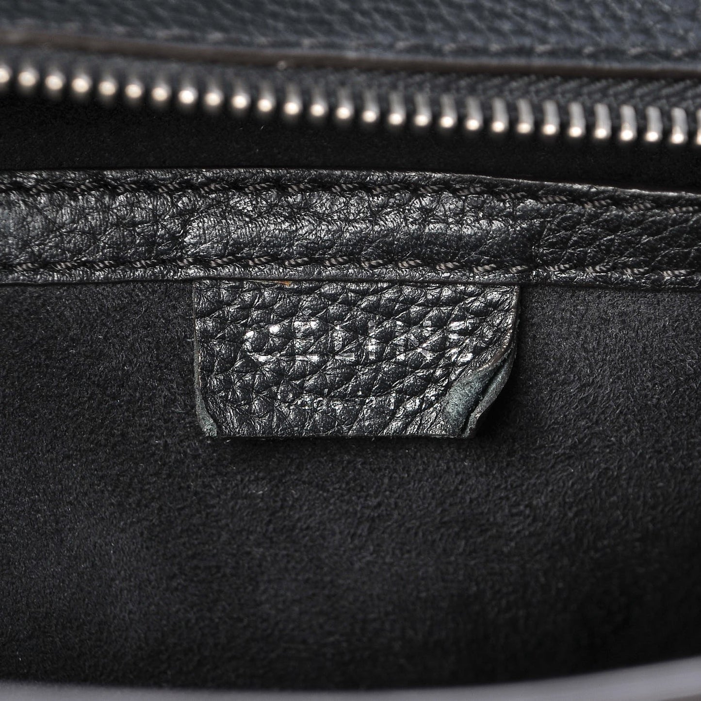 Drummed Calfskin Nano Luggage Black