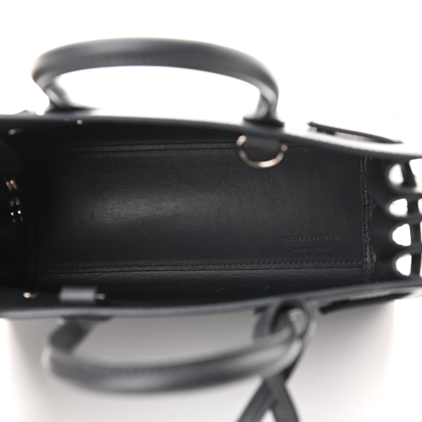 Grained Calfskin Nano Sac De Jour Coal