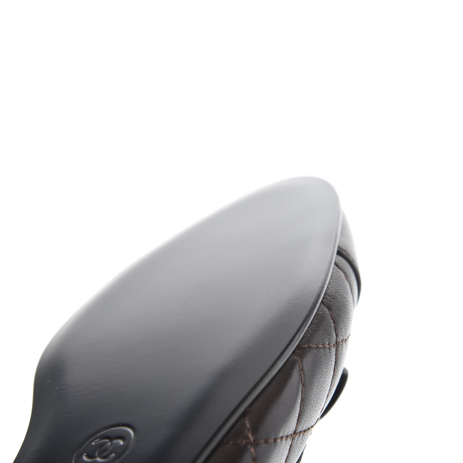 Chanel Lambskin Quilted Cap Toe Ballerina Flats 36.5 Dark Brown 11 of 14