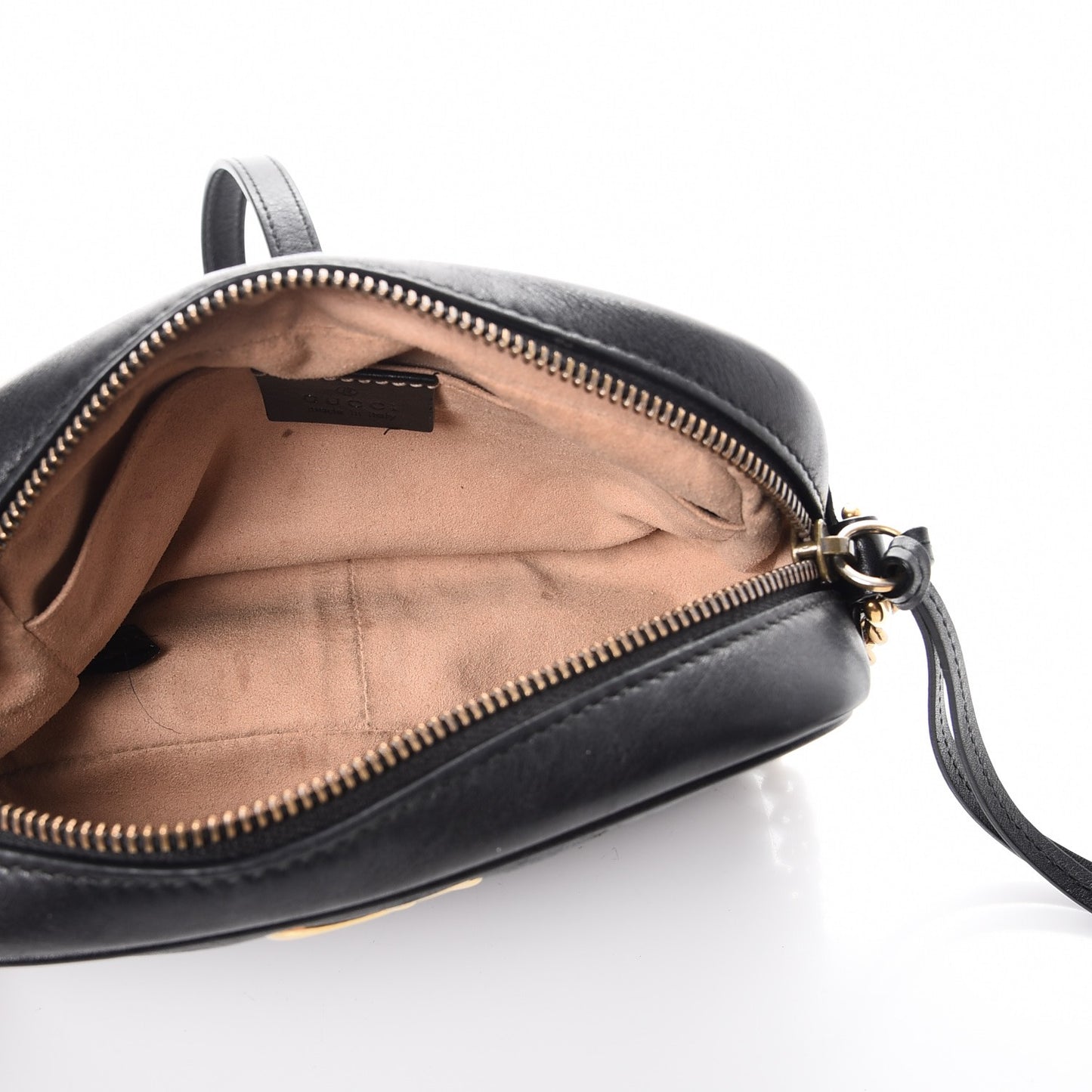 Calfskin Matelasse Mini GG Marmont Chain Shoulder Bag Black