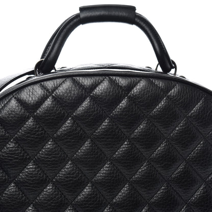 Chanel Calfskin Quilted Medium Airlines Round Trip Bowling Bag Black 8 of 8