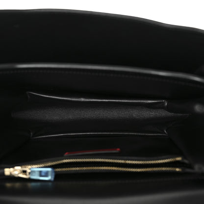 Valentino Garavani Vitello Rockstud Top Handle Shoulder Bag Black 5 of 9