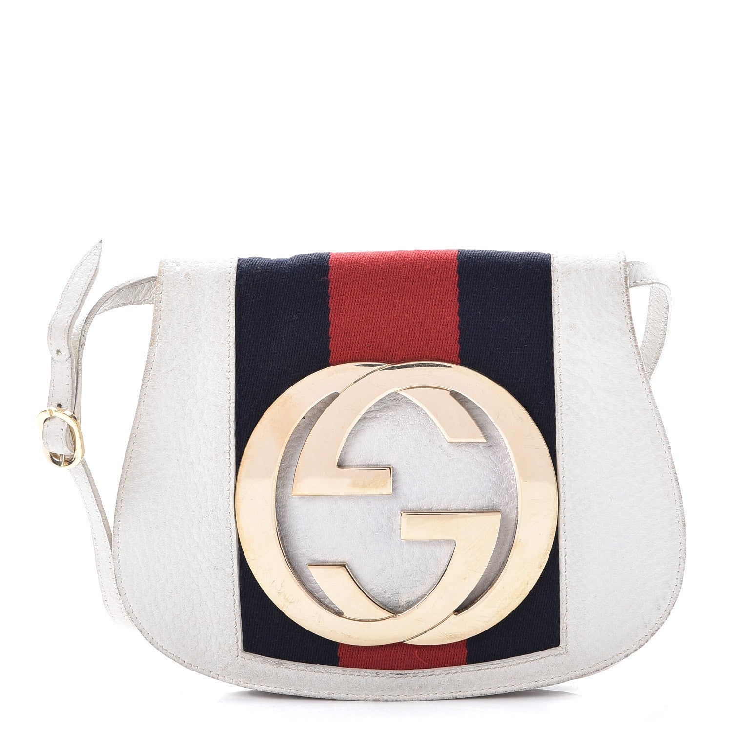 Gucci Calfskin Web Small Blondie Shoulder Bag White 1 of 12
