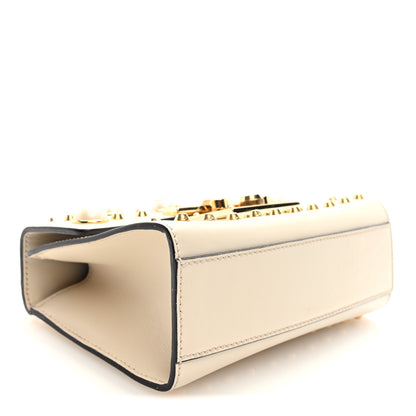 Gucci Calfskin Studded Small Padlock Shoulder Bag White 4 of 10