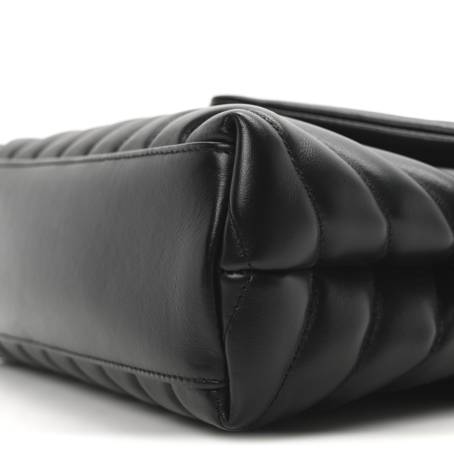 Saint Laurent Calfskin Y Quilted Monogram Monochrome Small Loulou Chain Satchel Black 10 of 11