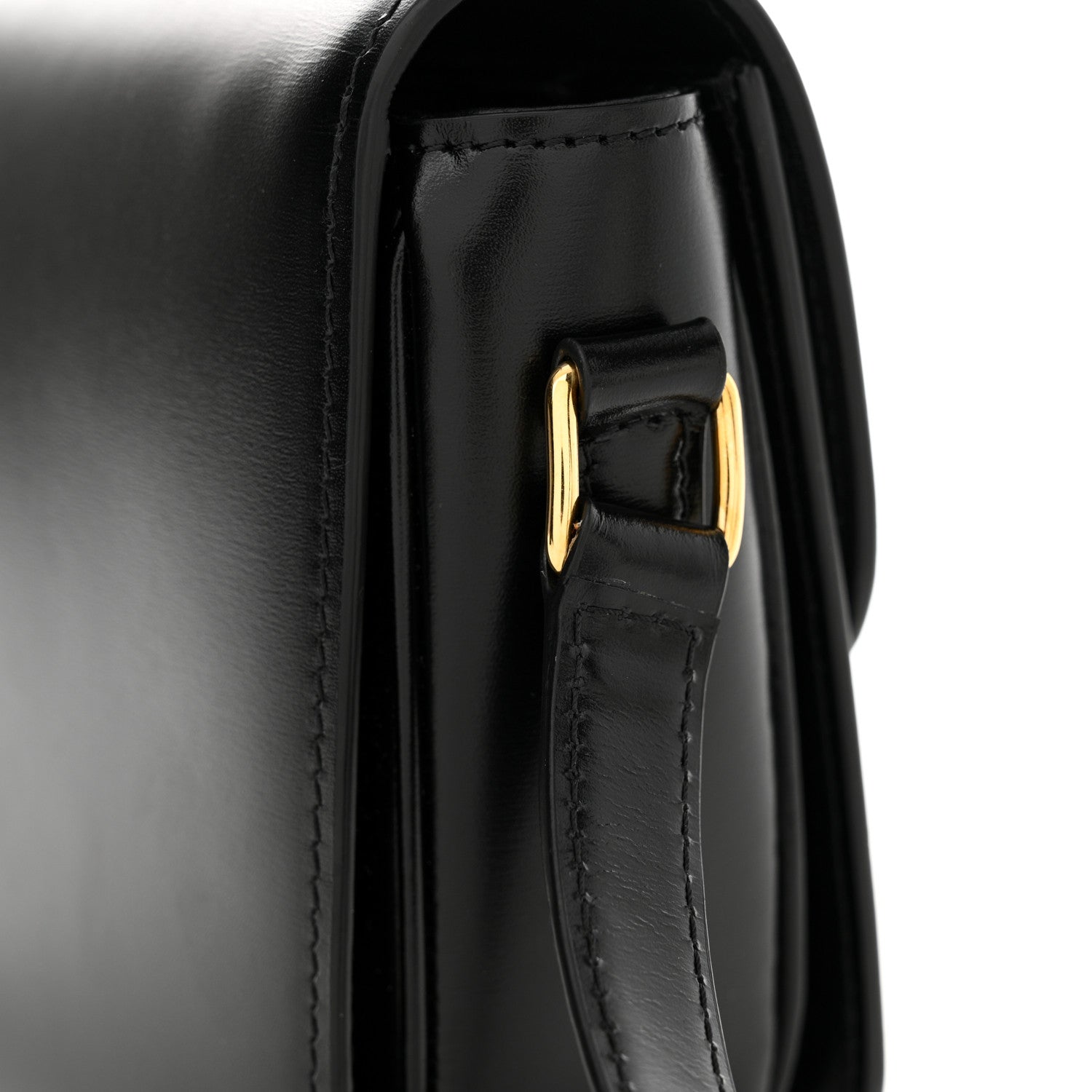 Celine Shiny Calfskin Teen Triomphe Black 14 of 15