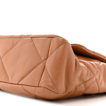 Chanel Lambskin Quilted Large Chanel 19 Flap Brown 10 of 12