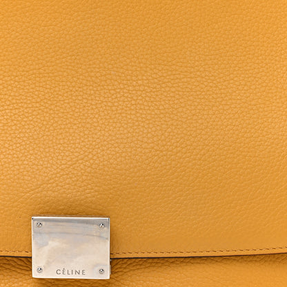 Celine Drummed Calfskin Suede Small Trapeze Ocre 7 of 18