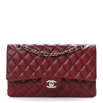 Chanel Caviar Quilted Medium Double Flap Dark Red 1 of 11