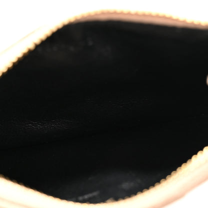 Saint Laurent Monogram Grain de Poudre 5 Fragments Zip Pouch Card Holder Dark Beige 5 of 9