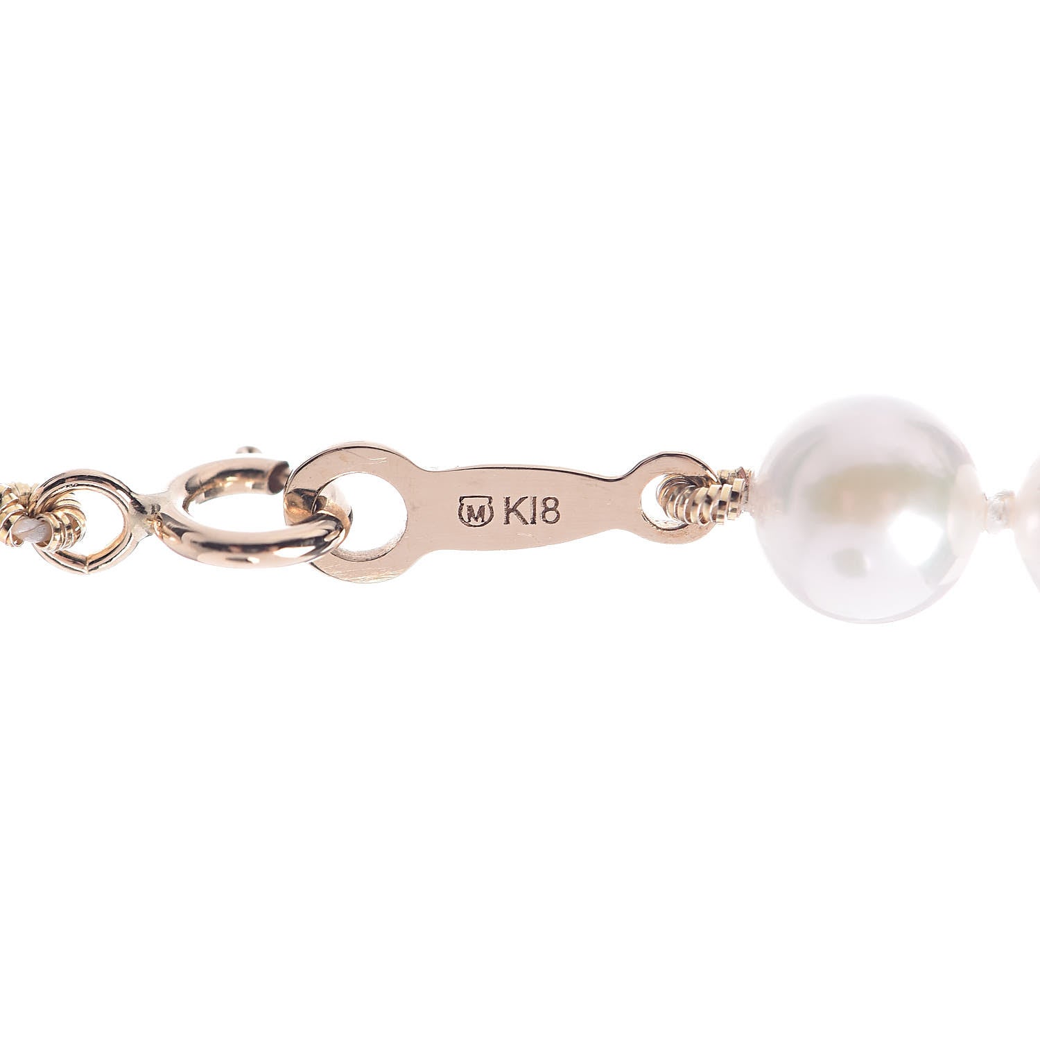Mikimoto 18K Yellow Gold Akoya Pearl 5-5.5mm Strand Necklace 6 of 6