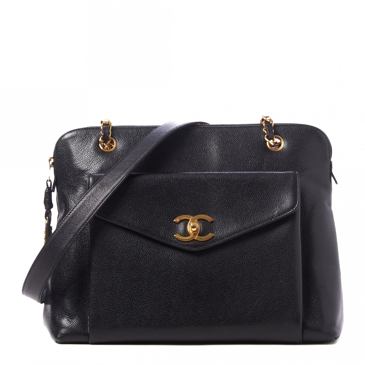 Chanel Caviar CC Shoulder Bag Black 1 of 9
