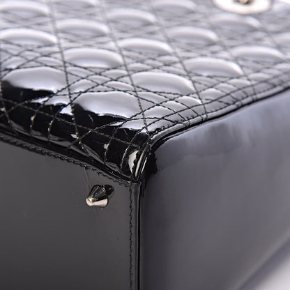 Christian Dior Patent Cannage Large Lady Dior Black 15 of 19